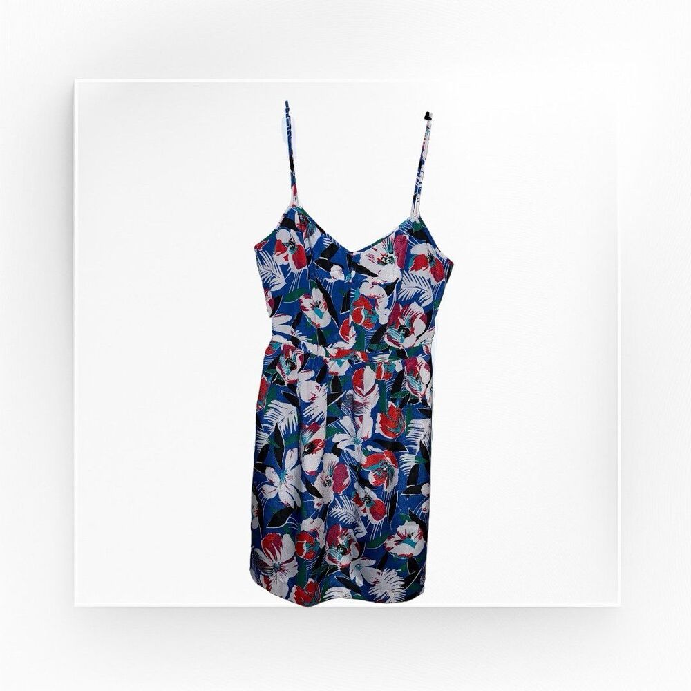 J. CREW Floral Blue Dress, Size 6